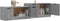 vidaXL - Tv-meubel - 158,5x36x45 - cm - bewerkt - hout - grijs - sonoma - eikenkleurig