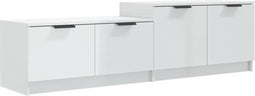 vidaXL - Tv-meubel - 158,5x36x45 - cm - bewerkt - hout - hoogglans - wit