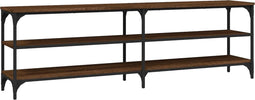 vidaXL - Tv-meubel - 160x30x50 - cm - bewerkt - hout - bruin - eikenkleur