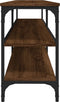 vidaXL - Tv-meubel - 160x30x50 - cm - bewerkt - hout - bruin - eikenkleur