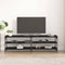 vidaXL - Tv-meubel - 160x30x50 - cm - bewerkt - hout - zwart