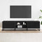 vidaXL - Tv-meubel - 160x35x41 - cm - bewerkt - hout - en - metaal - zwart