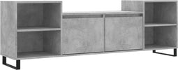 vidaXL - Tv-meubel - 160x35x55 - cm - bewerkt - hout - betongrijs