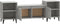 vidaXL - Tv-meubel - 160x35x55 - cm - bewerkt - hout - betongrijs