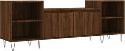 vidaXL - Tv-meubel - 160x35x55 - cm - bewerkt - hout - bruin - eikenkleur