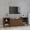 vidaXL - Tv-meubel - 160x35x55 - cm - bewerkt - hout - bruin - eikenkleur