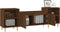 vidaXL - Tv-meubel - 160x35x55 - cm - bewerkt - hout - bruin - eikenkleur