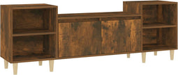 vidaXL - Tv-meubel - 160x35x55 - cm - bewerkt - hout - gerookt - eikenkleurig