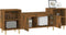 vidaXL - Tv-meubel - 160x35x55 - cm - bewerkt - hout - gerookt - eikenkleurig