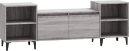 vidaXL - Tv-meubel - 160x35x55 - cm - bewerkt - hout - grijs - sonoma - eikenkleurig