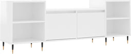 vidaXL - Tv-meubel - 160x35x55 - cm - bewerkt - hout - hoogglans - wit