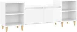 vidaXL - Tv-meubel - 160x35x55 - cm - bewerkt - hout - hoogglans - wit