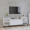vidaXL - Tv-meubel - 160x35x55 - cm - bewerkt - hout - hoogglans - wit