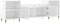vidaXL - Tv-meubel - 160x35x55 - cm - bewerkt - hout - hoogglans - wit