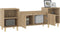 vidaXL - Tv-meubel - 160x35x55 - cm - bewerkt - hout - sonoma - eikenkleurig