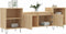 vidaXL - Tv-meubel - 160x35x55 - cm - bewerkt - hout - sonoma - eikenkleurig