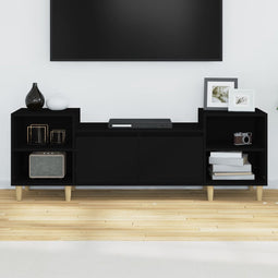 vidaXL - Tv-meubel - 160x35x55 - cm - bewerkt - hout - zwart