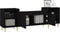 vidaXL - Tv-meubel - 160x35x55 - cm - bewerkt - hout - zwart