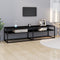vidaXL - Tv-meubel - 160x40x40,5 - gehard - glas - zwart