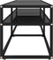 vidaXL - Tv-meubel - 160x40x40,5 - gehard - glas - zwart