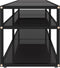 vidaXL - Tv-meubel - 160x40x40,5 - gehard - glas - zwart