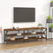 vidaXL - Tv-meubel - 160x40x50 - cm - bewerkt - hout - gerookt - eikenkleurig