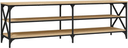 vidaXL - Tv-meubel - 160x40x50 - cm - bewerkt - hout - sonoma - eikenkleurig