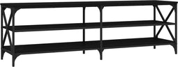 vidaXL - Tv-meubel - 160x40x50 - cm - bewerkt - hout - zwart