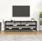 vidaXL - Tv-meubel - 160x40x50 - cm - bewerkt - hout - zwart