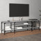 vidaXL - Tv-meubel - 161x35x45 - cm - bewerkt - hout - en - ijzer - grijs - sonoma - eiken