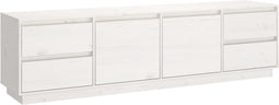 vidaXL - Tv-meubel - 176x37x47,5 - cm - massief - grenenhout - wit