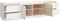 vidaXL - Tv-meubel - 176x37x47,5 - cm - massief - grenenhout - wit