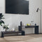 vidaXL - Tv-meubel - 180x30x43 - cm - bewerkt - hout - hoogglans - grijs