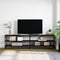 vidaXL - Tv-meubel - 180x30x50 - cm - bewerkt - hout - metaal - bruin - eikenkleur