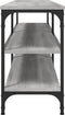 vidaXL - Tv-meubel - 180x30x50 - cm - bewerkt - hout - metaal - grijs - sonoma - eiken