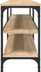 vidaXL - Tv-meubel - 180x30x50 - cm - bewerkt - hout - metaal - sonoma - eikenkleurig