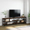 vidaXL - Tv-meubel - 180x30x50 - cm - bewerkt - hout - metaal - gerookt - eikenkleurig
