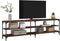 vidaXL - Tv-meubel - 180x30x50 - cm - bewerkt - hout - metaal - gerookt - eikenkleurig