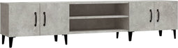 vidaXL - Tv-meubel - 180x31,5x40 - cm - bewerkt - hout - betongrijs