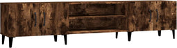 vidaXL - Tv-meubel - 180x31,5x40 - cm - bewerkt - hout - gerookt - eikenkleurig