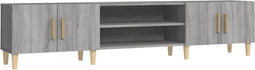 vidaXL - Tv-meubel - 180x31,5x40 - cm - bewerkt - hout - grijs - sonoma - eikenkleurig