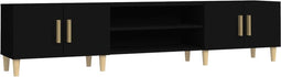 vidaXL - Tv-meubel - 180x31,5x40 - cm - bewerkt - hout - zwart