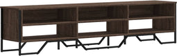 vidaXL - Tv-meubel - 180x34x41 - cm - bewerkt - hout - bruin - eikenkleurig