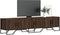 vidaXL - Tv-meubel - 180x34x41 - cm - bewerkt - hout - bruin - eikenkleurig