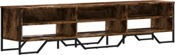 vidaXL - Tv-meubel - 180x34x41 - cm - bewerkt - hout - gerookt - eikenkleurig