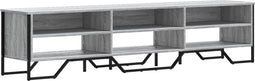 vidaXL - Tv-meubel - 180x34x41 - cm - bewerkt - hout - grijs - sonoma - eikenkleurig