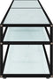 vidaXL - Tv-meubel - 180x40x40,5 - cm - gehard - glas - witmarmerkleurig