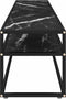 vidaXL - Tv-meubel - 180x40x40,5 - cm - gehard - glas - zwartmarmerkleurig