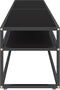 vidaXL - Tv-meubel - 180x40x40,5 - cm - gehard - glas - zwart
