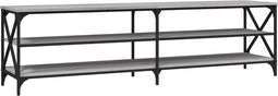 vidaXL - Tv-meubel - 180x40x50 - cm - bewerkt - hout - grijs - sonoma - eikenkleurig